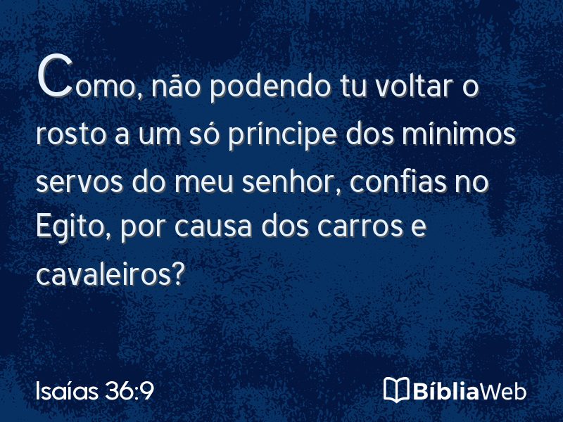 Isaías 36:9 em imagem para compartilhar