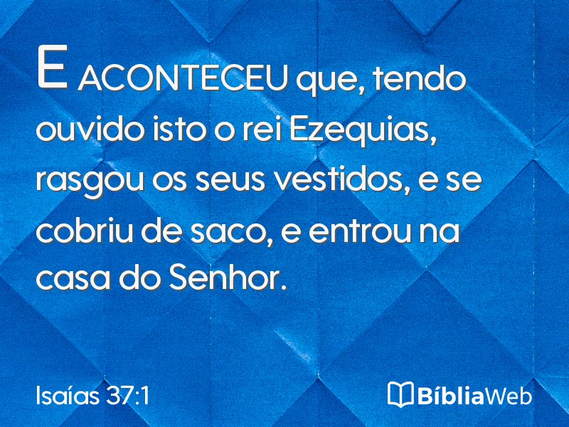 Isaías 37:1 em imagem para compartilhar