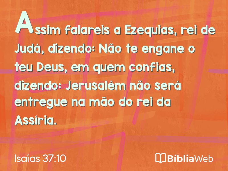 Isaías 37:10 em imagem para compartilhar