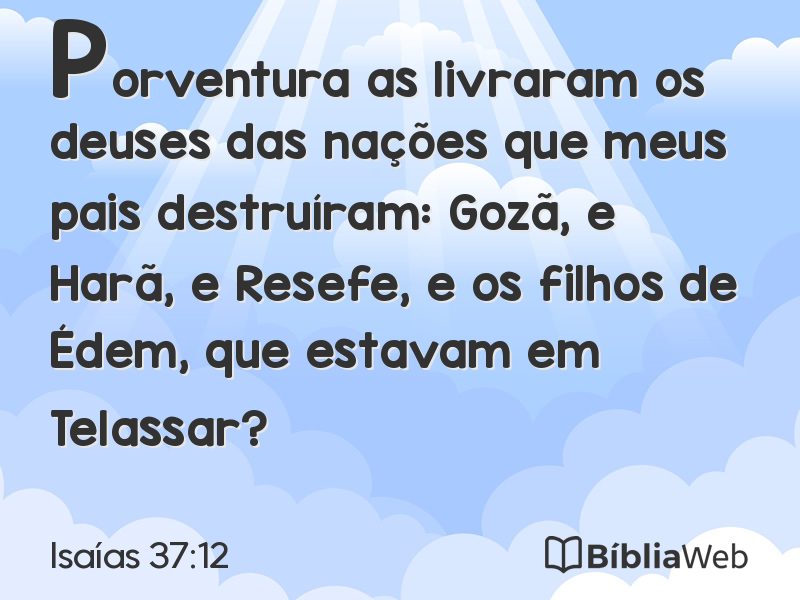 Isaías 37:12 em imagem para compartilhar