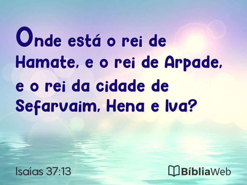 Isaías 37:13 em imagem para compartilhar