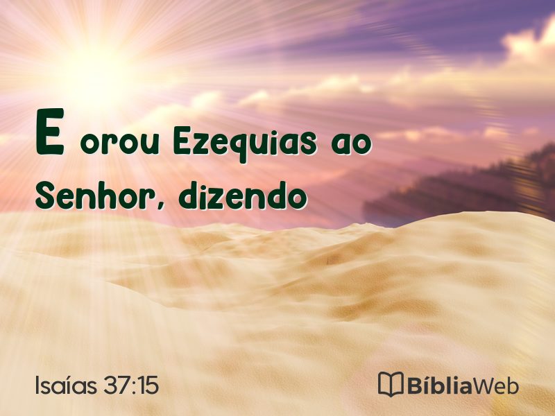 Isaías 37:15 em imagem para compartilhar