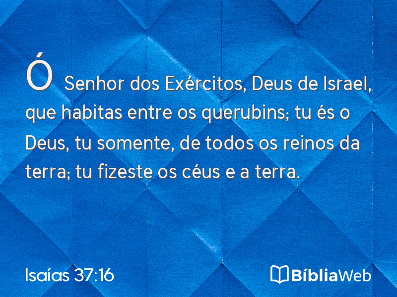 Isaías 37:16 em imagem para compartilhar