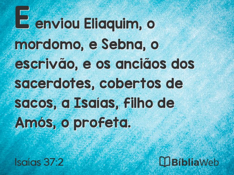 Isaías 37:2 em imagem para compartilhar