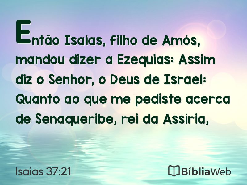 Isaías 37:21 em imagem para compartilhar