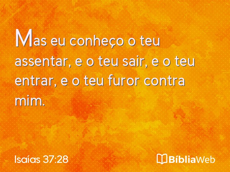 Isaías 37:28 em imagem para compartilhar