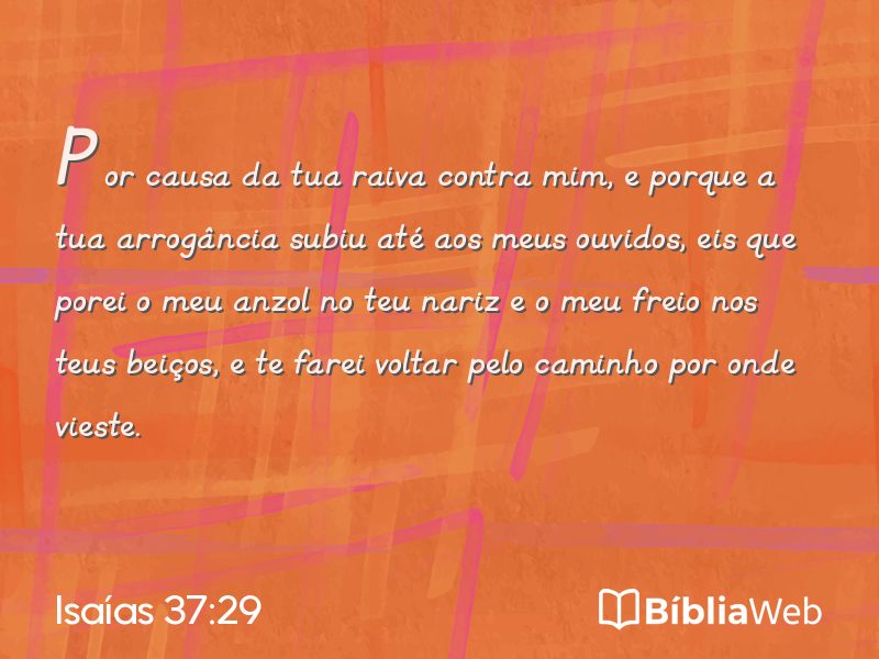 Isaías 37:29 em imagem para compartilhar