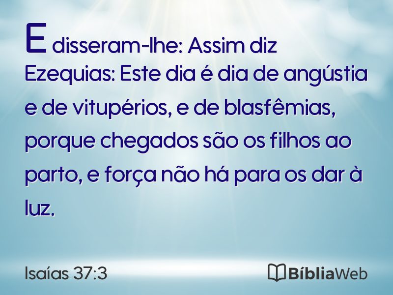 Isaías 37:3 em imagem para compartilhar