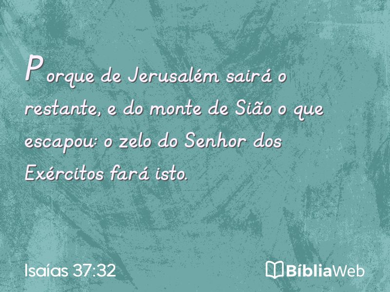 Isaías 37:32 em imagem para compartilhar