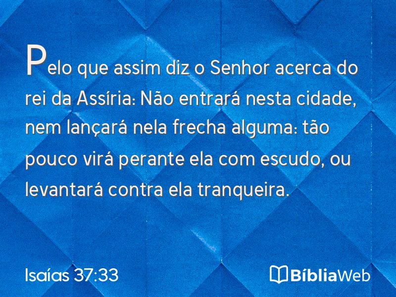 Isaías 37:33 em imagem para compartilhar