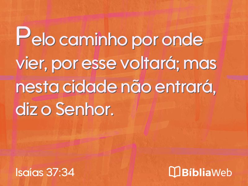 Isaías 37:34 em imagem para compartilhar