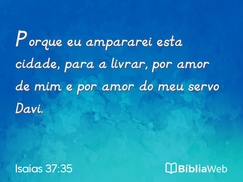 Isaías 37:35 em imagem para compartilhar