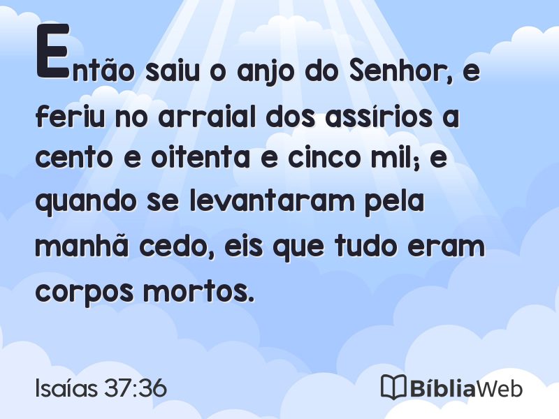 Isaías 37:36 em imagem para compartilhar