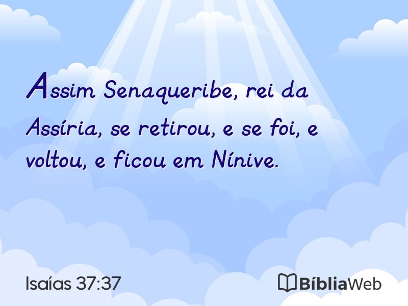 Isaías 37:37 em imagem para compartilhar