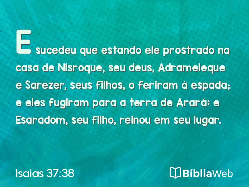 Isaías 37:38 em imagem para compartilhar