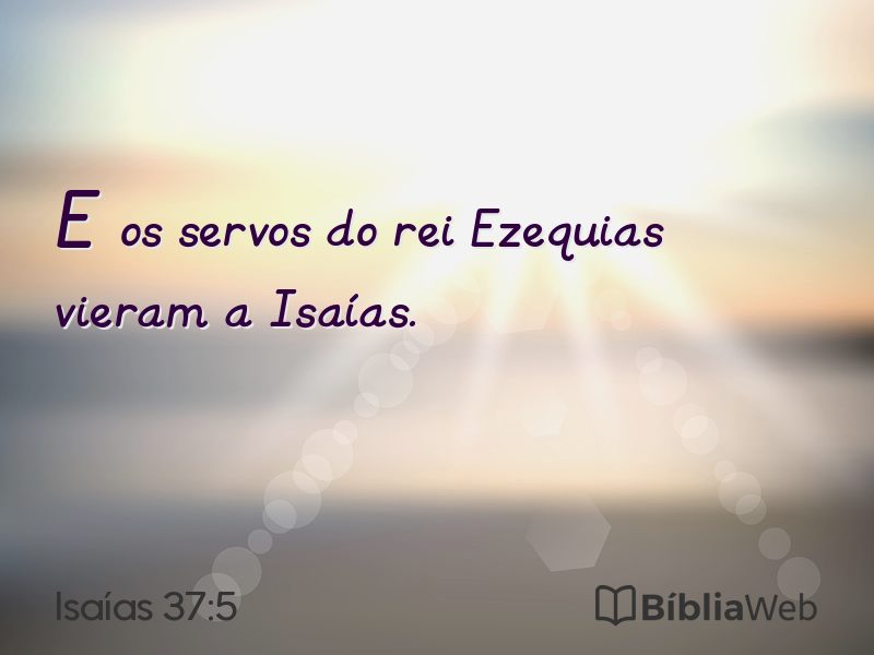 Isaías 37:5 em imagem para compartilhar