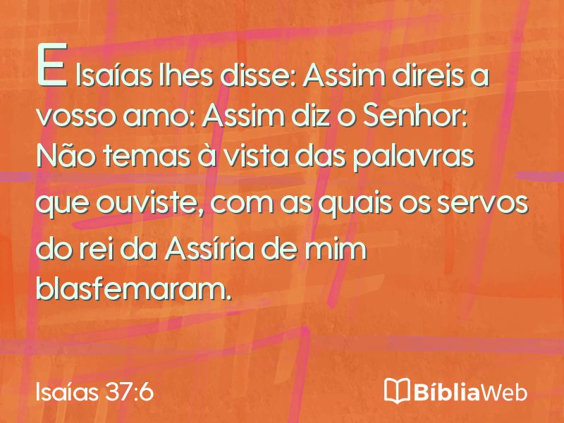 Isaías 37:6 em imagem para compartilhar