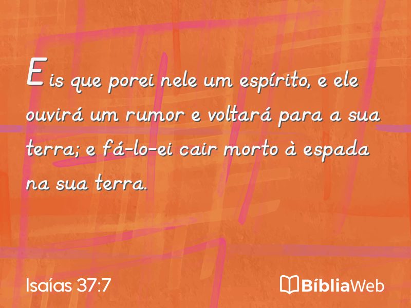 Isaías 37:7 em imagem para compartilhar