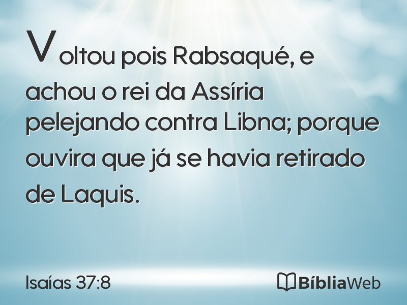 Isaías 37:8 em imagem para compartilhar