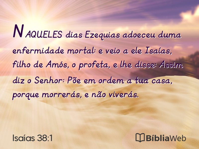 Isaías 38:1 em imagem para compartilhar