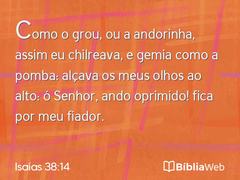 Isaías 38:14 em imagem para compartilhar