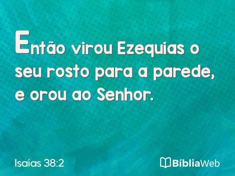 Isaías 38:2 em imagem para compartilhar