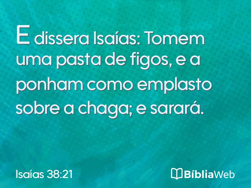 Isaías 38:21 em imagem para compartilhar