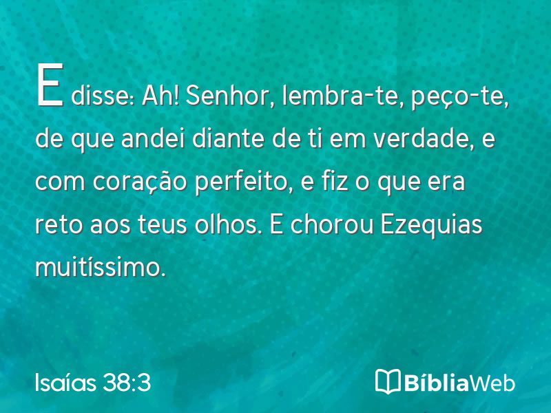 Isaías 38:3 em imagem para compartilhar