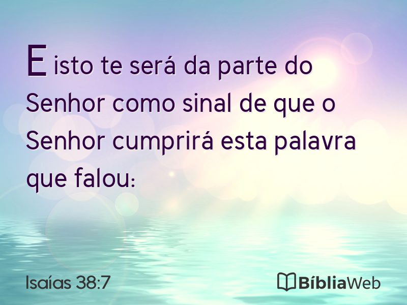 Isaías 38:7 em imagem para compartilhar