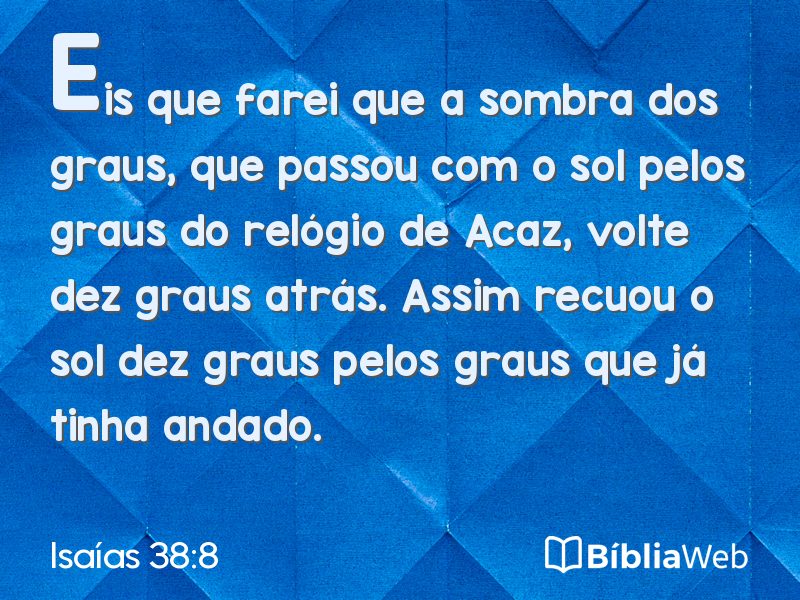 Isaías 38:8 em imagem para compartilhar
