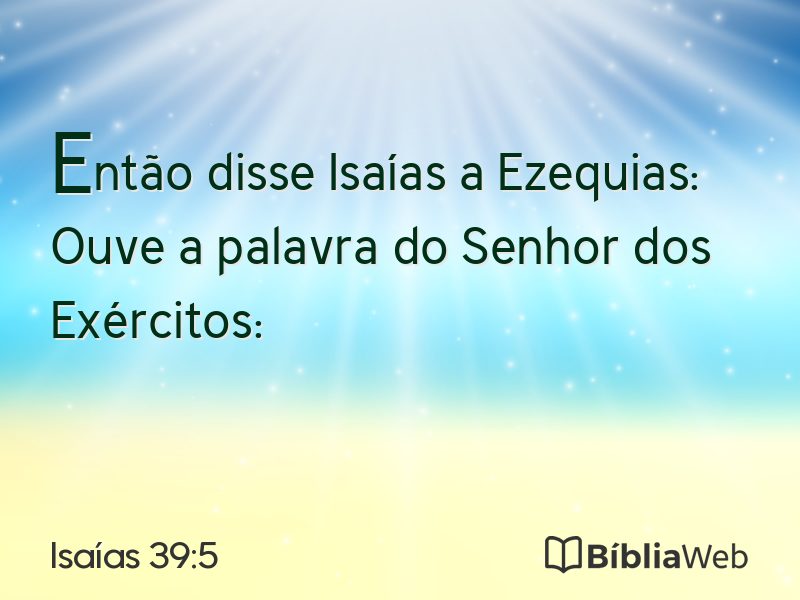 Isaías 39:5 em imagem para compartilhar