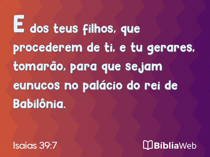 Isaías 39:7 em imagem para compartilhar