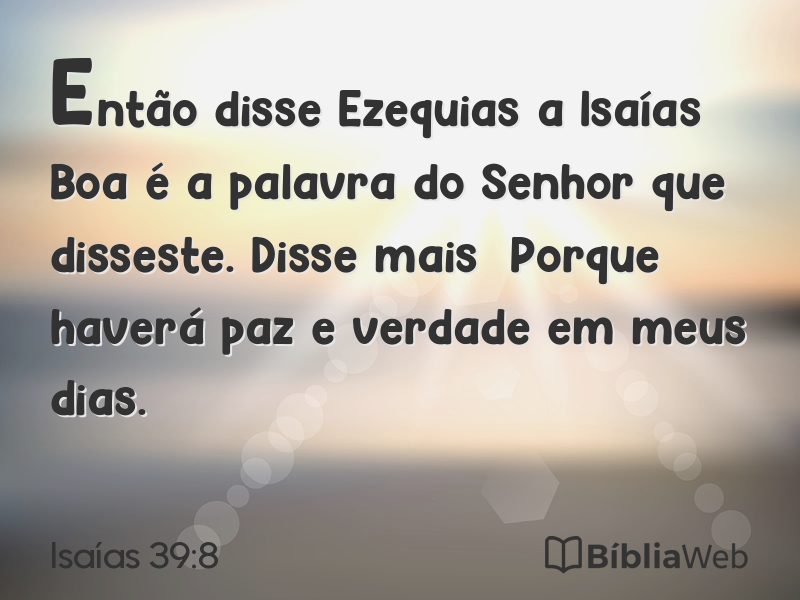 Isaías 39:8 em imagem para compartilhar