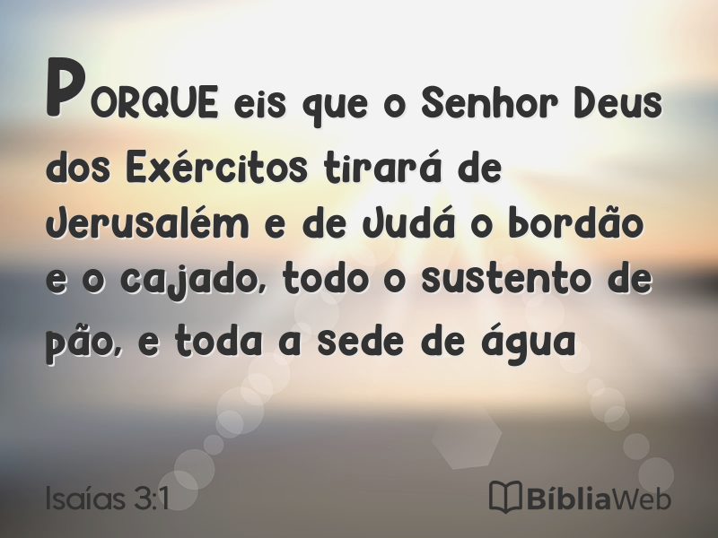 Isaías 3:1 em imagem para compartilhar
