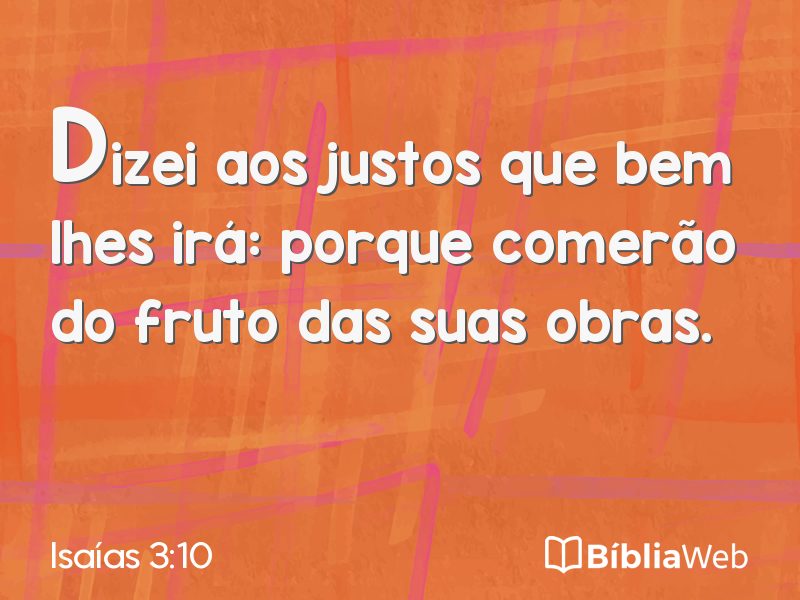 Isaías 3:10 em imagem para compartilhar