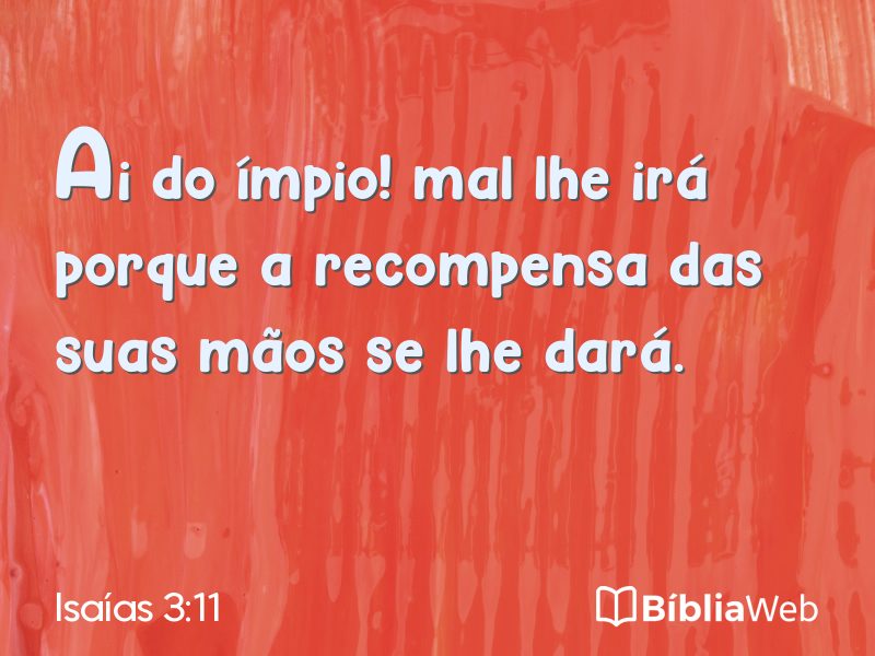 Isaías 3:11 em imagem para compartilhar