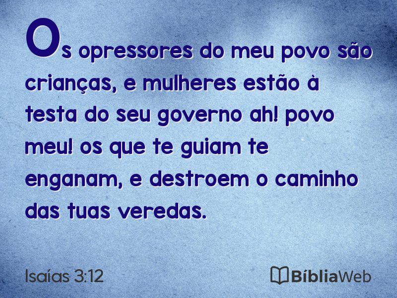 Isaías 3:12 em imagem para compartilhar