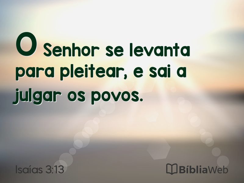 Isaías 3:13 em imagem para compartilhar