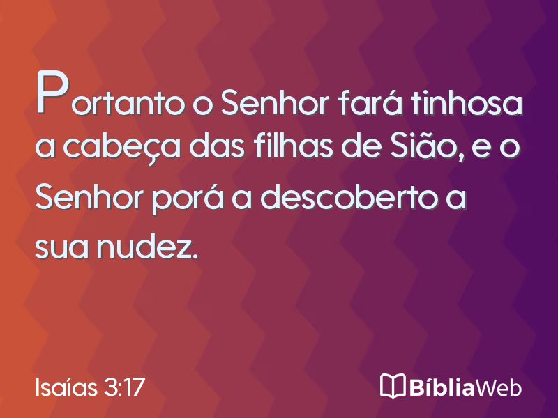 Isaías 3:17 em imagem para compartilhar