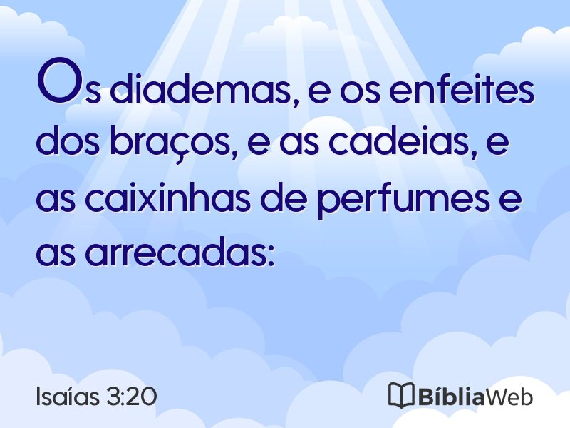 Isaías 3:20 em imagem para compartilhar