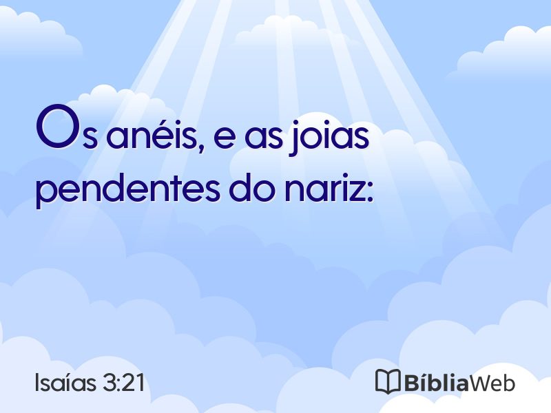 Isaías 3:21 em imagem para compartilhar