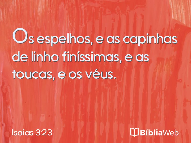 Isaías 3:23 em imagem para compartilhar