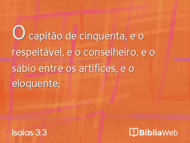 Isaías 3:3 em imagem para compartilhar