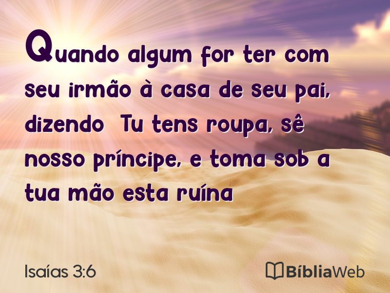 Isaías 3:6 em imagem para compartilhar