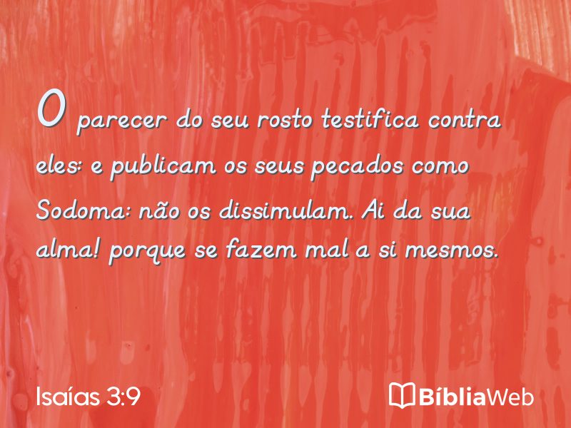 Isaías 3:9 em imagem para compartilhar