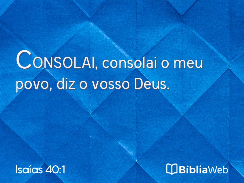 Isaías 40:1 em imagem para compartilhar