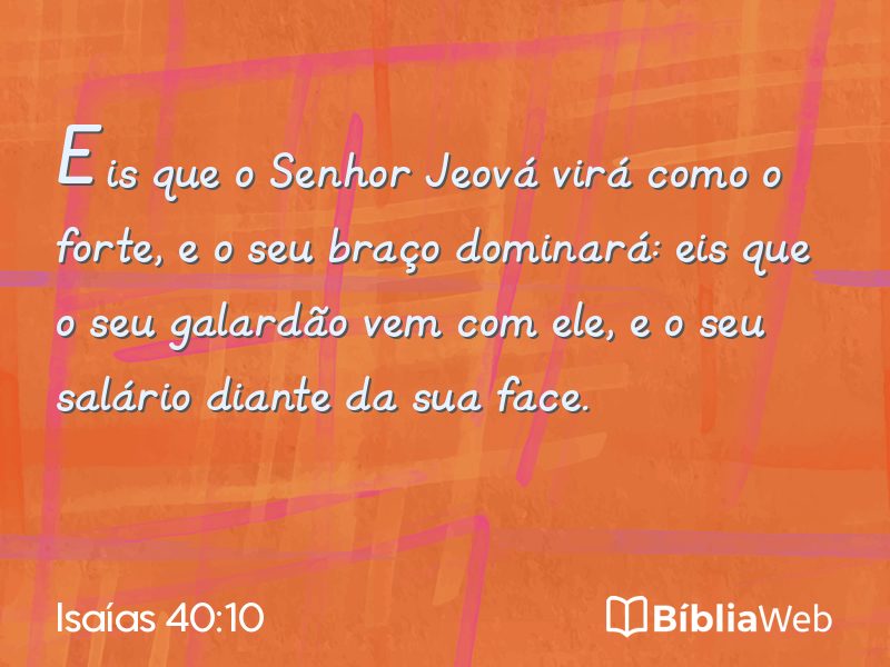 Isaías 40:10 em imagem para compartilhar