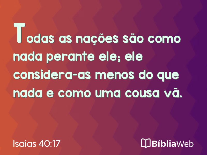 Isaías 40:17 em imagem para compartilhar