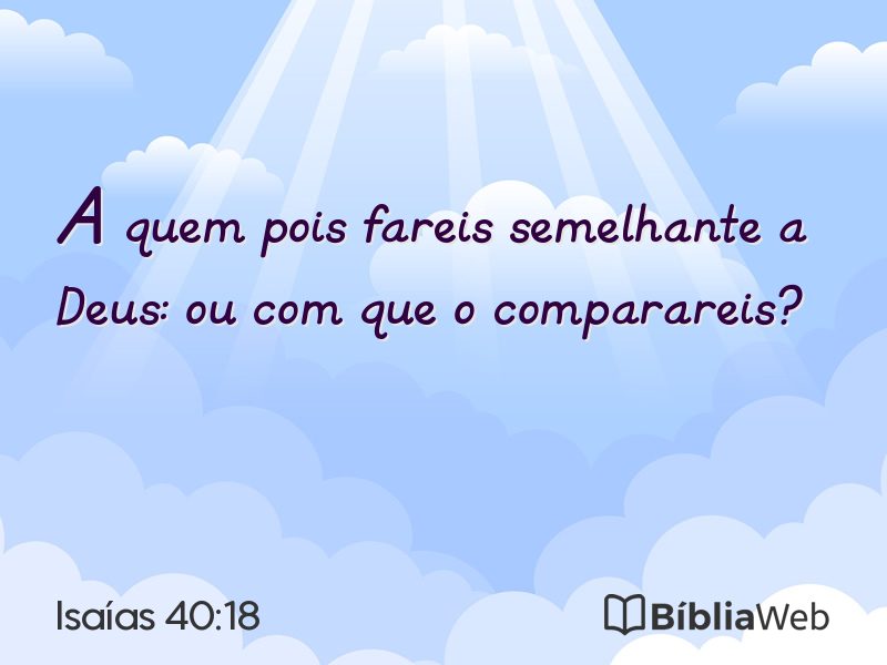 Isaías 40:18 em imagem para compartilhar