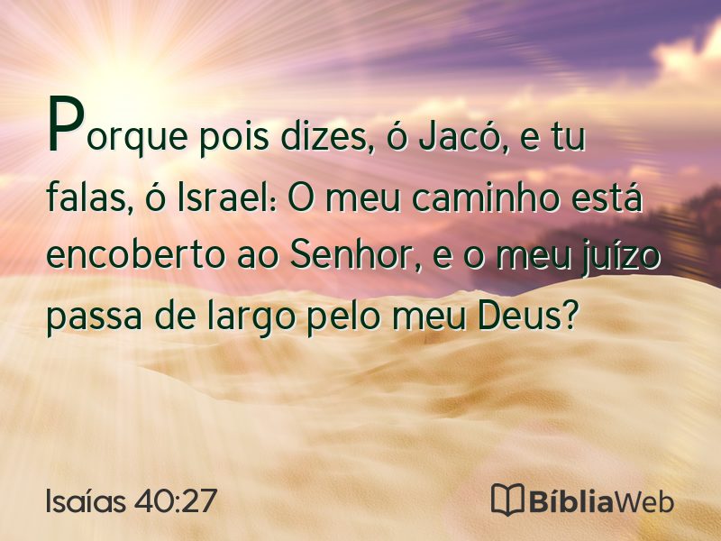 Isaías 40:27 em imagem para compartilhar